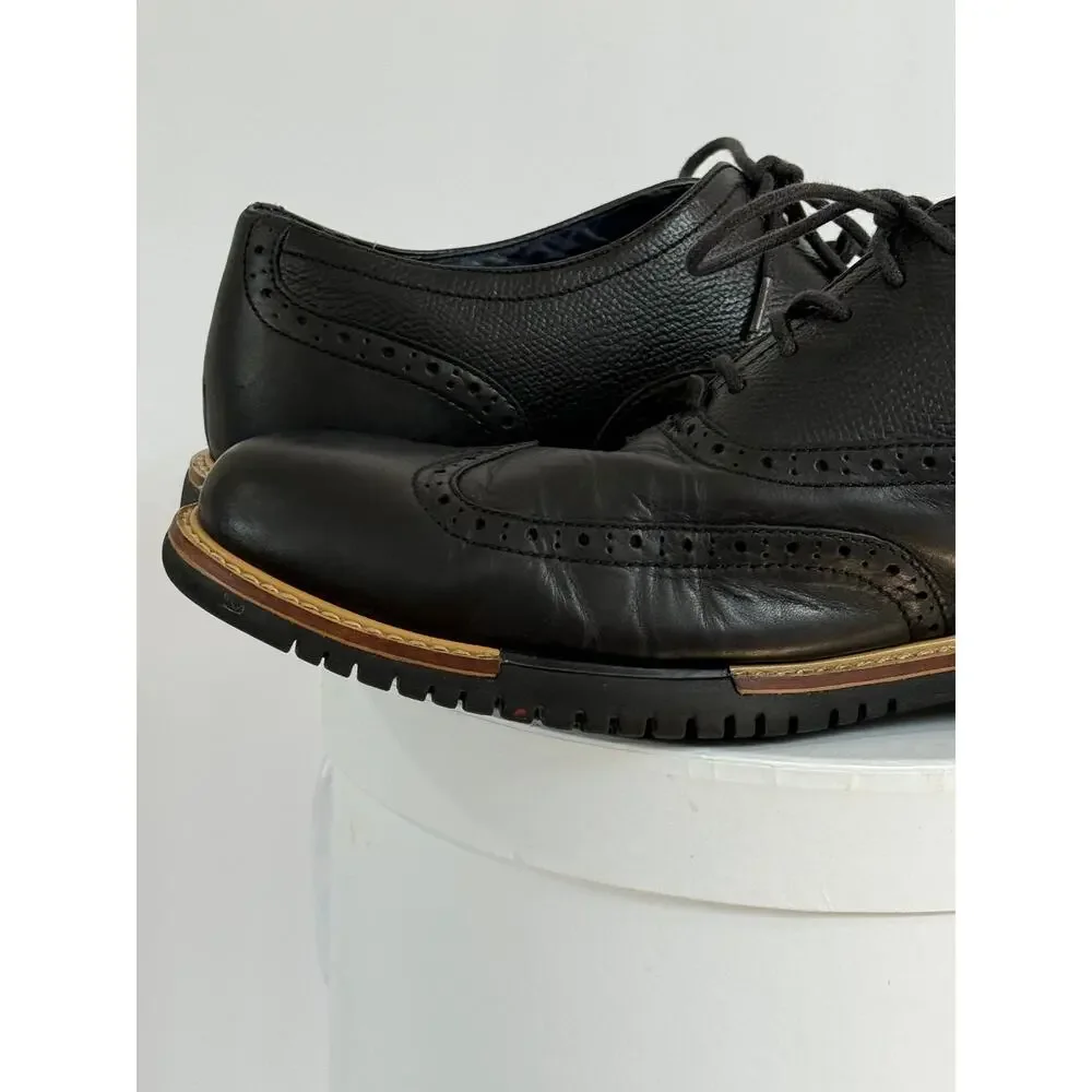 Cole Haan Great Jones Wingtip Brogue Black Leather Oxford C11233 Men's Shoes 10M